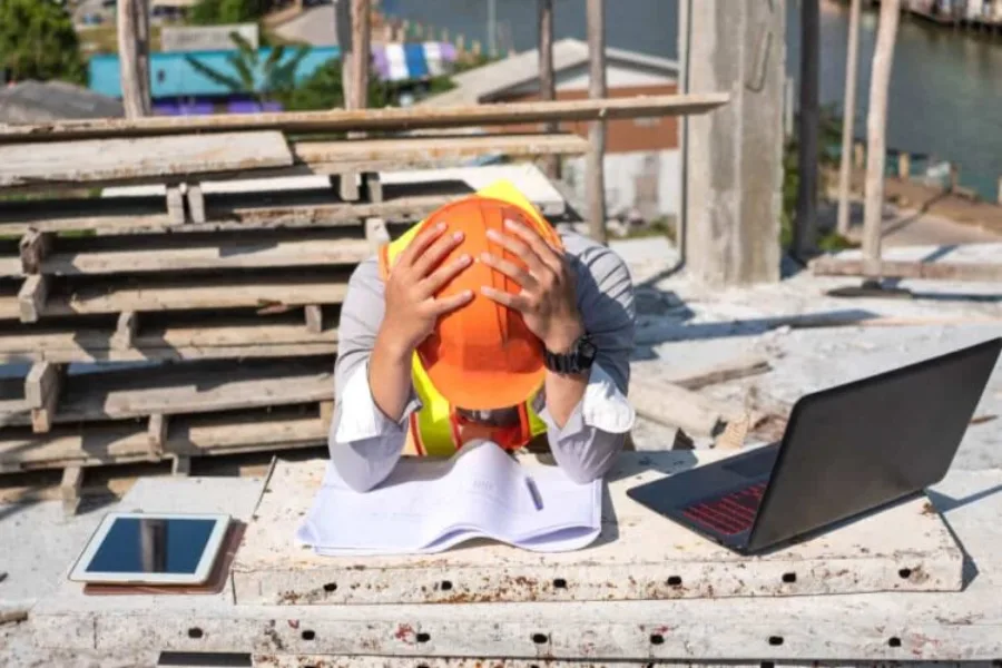 Retrabalho causado por falha de projeto em uma obra